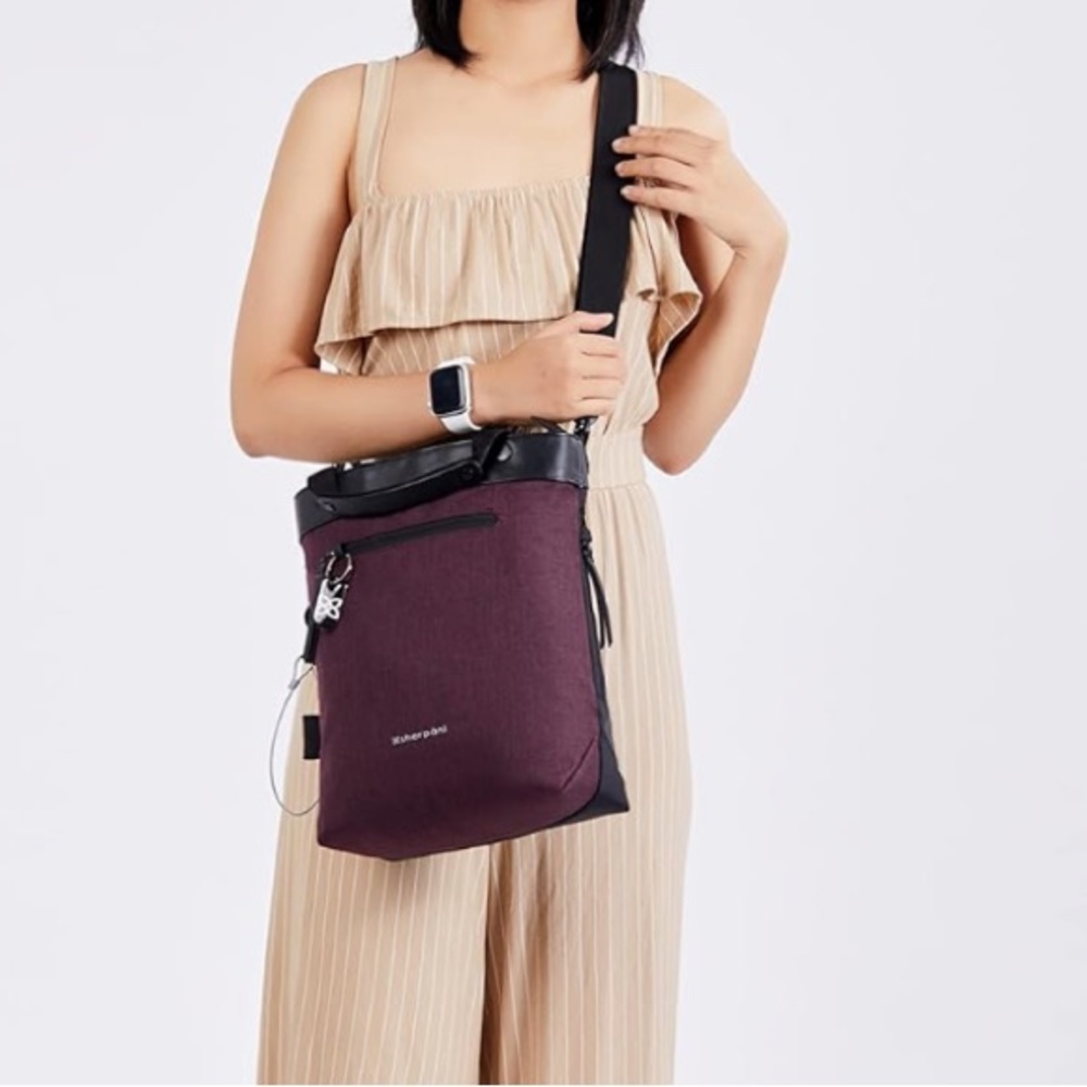 Stylish Black and Burgundy Women's Bag